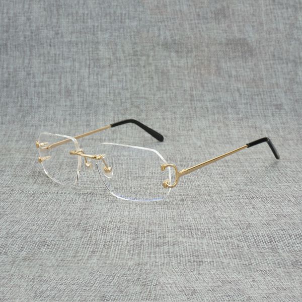 2021 new vintage rimless clear glasses men oval c wire eyeglasses optical metal frame oversize eyewear women for reading oculos ykbx, White;black
2021 new vintage rimless clear glasses men oval c wire eyeglasses optical metal frame oversize eyewear women for reading oculos ykbx, White;black