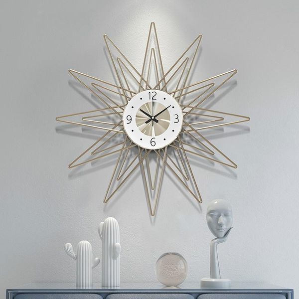 living room home wall clock modern design creative nordic fashion silent clock simple personality, light luxury wall 
living room home wall clock modern design creative nordic fashion silent clock simple personality, light luxury wall