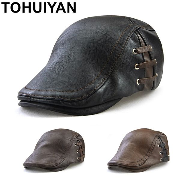 tohuiyan leather newsboy hat for men winter warm beret cap british gentleman boina gorras planas flat caps male retro gatsby hat 201216, Blue;gray
tohuiyan leather newsboy hat for men winter warm beret cap british gentleman boina gorras planas flat caps male retro gatsby hat 201216, Blue;gray