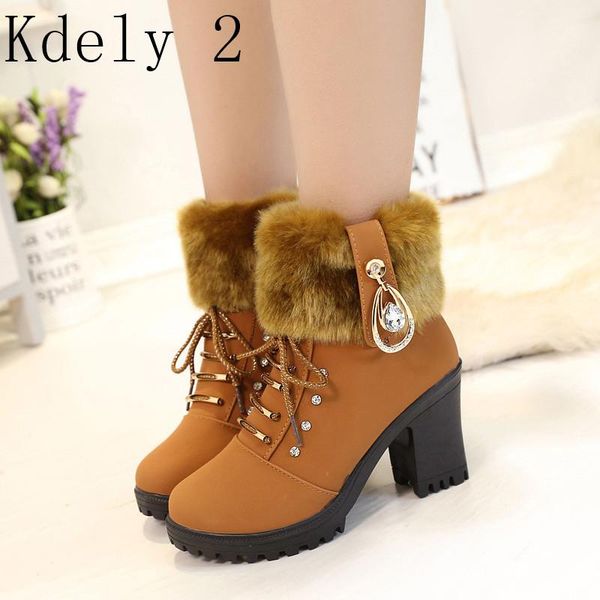 boots high heel winter shoes women fashion women's plush warm fur ladies brand ankle botas crystal, Black
boots high heel winter shoes women fashion women's plush warm fur ladies brand ankle botas crystal, Black