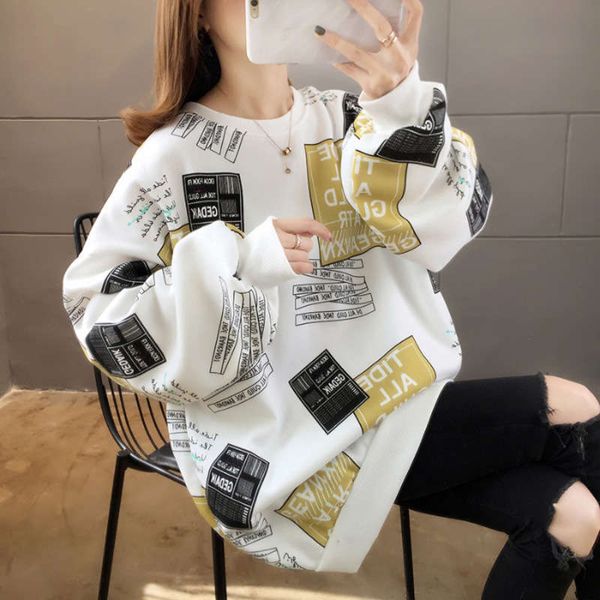 sweater 2020 new women's velvet thickened loose korean fashion spring and autumn long sleeve large round neck hoodless top, Black
sweater 2020 new women's velvet thickened loose korean fashion spring and autumn long sleeve large round neck hoodless top, Black