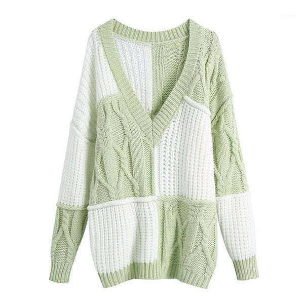 seebeautiful printed loose knitted sweater v-neck long sleeve contrast color simple new fashion 2021 winter spring women m6801, White;black
seebeautiful printed loose knitted sweater v-neck long sleeve contrast color simple new fashion 2021 winter spring women m6801, White;black