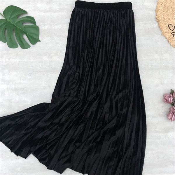 2020 autumn winter women golden velvet long skirt korean ladies elastic casual high waist skirts pleated bottoms b07004r q1217, Black
2020 autumn winter women golden velvet long skirt korean ladies elastic casual high waist skirts pleated bottoms b07004r q1217, Black
