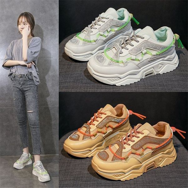 2021 new spring summer woman in thick background shoes white yellow daddy comfortable toe round lace tennis size 36-42 v7y5, Black;white
2021 new spring summer woman in thick background shoes white yellow daddy comfortable toe round lace tennis size 36-42 v7y5, Black;white
