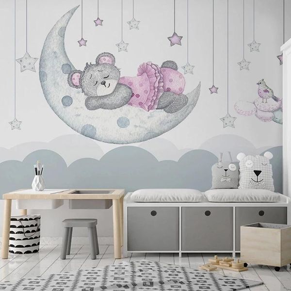 custom mural cartoon moon stars pink bear p wall murals kindergarten children room girl room bedroom background wall paper
custom mural cartoon moon stars pink bear p wall murals kindergarten children room girl room bedroom background wall paper