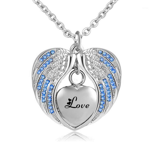 cremation jewelry with angel wing urn necklace for ashes birthstone pendant holder heart memorial keepsake -love1, Silver
cremation jewelry with angel wing urn necklace for ashes birthstone pendant holder heart memorial keepsake -love1, Silver