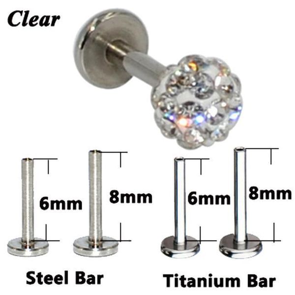1pc luxury surgical steel 4mm crystal ball bar tragus lip stud earring cz gem labret body piercing jewelry 16g q sqckft, Silver
1pc luxury surgical steel 4mm crystal ball bar tragus lip stud earring cz gem labret body piercing jewelry 16g q sqckft, Silver