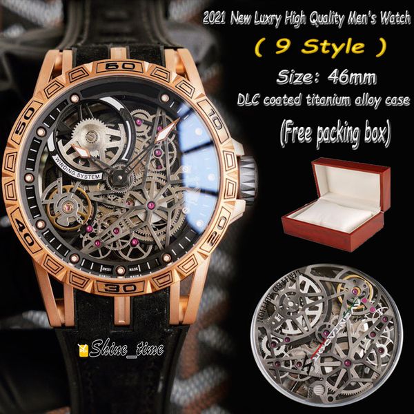 2021 new 46mm skeleton dial titanium alloy case rddbex0615 mens watch automatic mechanical leather strap luxry watches shine, Slivery;brown
2021 new 46mm skeleton dial titanium alloy case rddbex0615 mens watch automatic mechanical leather strap luxry watches shine, Slivery;brown