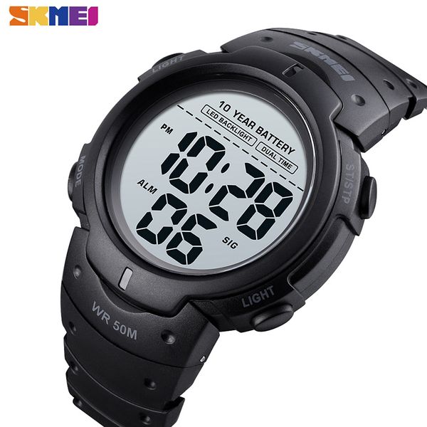 skmei led dual time watch men ten year battery digital mens wristwatches waterproof 12 24 hours alarm clock montre homme 1561 201130, Slivery;brown
skmei led dual time watch men ten year battery digital mens wristwatches waterproof 12 24 hours alarm clock montre homme 1561 201130, Slivery;brown