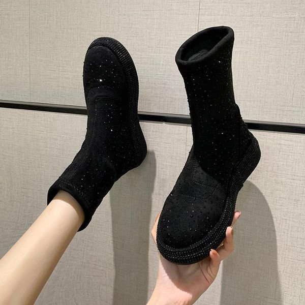 boots suede mid calf platform women shoes shiny crystal short winter warm black chunky zapatos de mujer1
boots suede mid calf platform women shoes shiny crystal short winter warm black chunky zapatos de mujer1