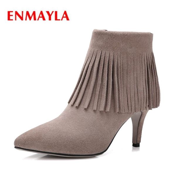 boots enmayla 2021 fashion women pointed toe fringe zip ankle boot lady solid thin heel big size 34-43 zyl521, Black
boots enmayla 2021 fashion women pointed toe fringe zip ankle boot lady solid thin heel big size 34-43 zyl521, Black