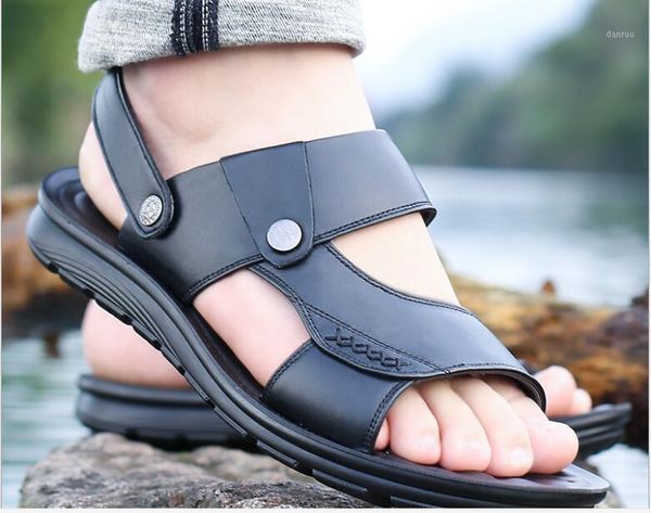 sandals men black genuine leather shoes classic casual slippers summer beach comfort1
sandals men black genuine leather shoes classic casual slippers summer beach comfort1