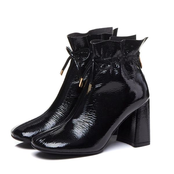 2020 pink ankle boots for women patent leather boots autumn winter elegant fashion high heels shoes, Black
2020 pink ankle boots for women patent leather boots autumn winter elegant fashion high heels shoes, Black