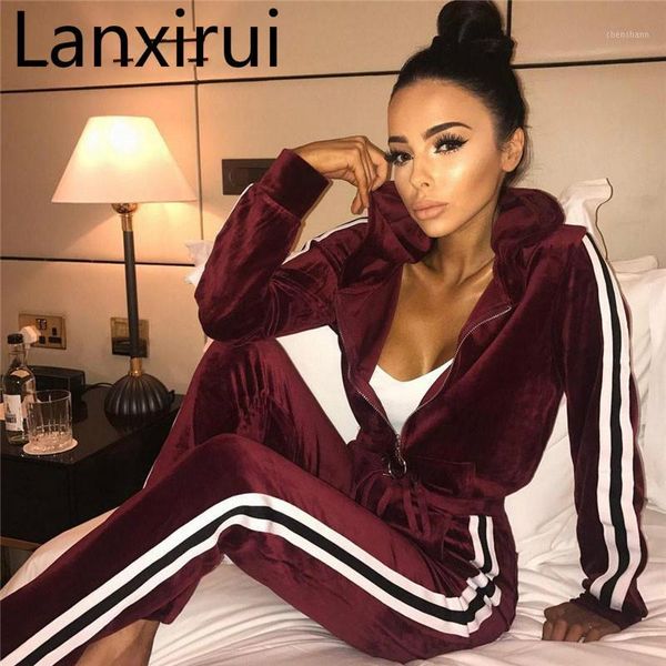women's tracksuits women sportswear autumn winter warm velvet tracksuit two piece set stripe sweatshirt pant sweat suit home clothing1, Gray
women's tracksuits women sportswear autumn winter warm velvet tracksuit two piece set stripe sweatshirt pant sweat suit home clothing1, Gray