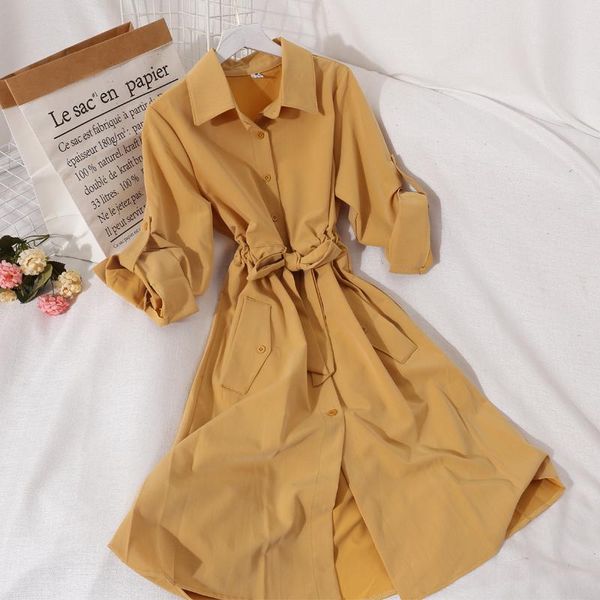 shirt dress woman office work dress elegant midi long sleeve vintage clothes autumn spring winter dresses for women 2021 yellow, Black;gray
shirt dress woman office work dress elegant midi long sleeve vintage clothes autumn spring winter dresses for women 2021 yellow, Black;gray