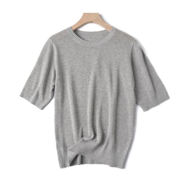 2021 new spring knit short sleeve women summer loose o-neck t chic solid color basic t-shirt tee shirt female 6xcl, White
2021 new spring knit short sleeve women summer loose o-neck t chic solid color basic t-shirt tee shirt female 6xcl, White