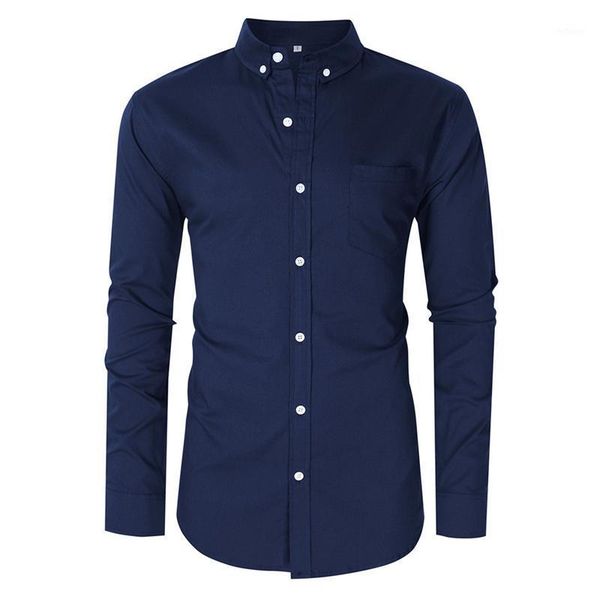men's casual long sleeve oxford dress shirt with left chest pocket cotton male casual solid button down shirts s-xl1, White;black
men's casual long sleeve oxford dress shirt with left chest pocket cotton male casual solid button down shirts s-xl1, White;black