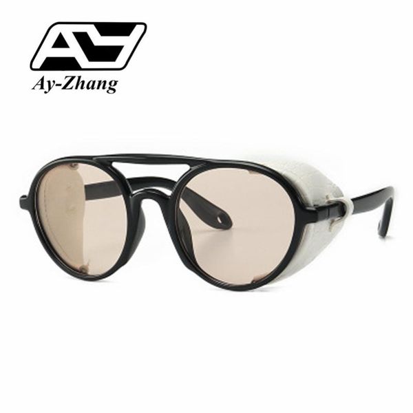 sunglasses ay-zhang 2021 men's windproof leather retro round punk steampunk style women sun glasses men shades female, White;black
sunglasses ay-zhang 2021 men's windproof leather retro round punk steampunk style women sun glasses men shades female, White;black