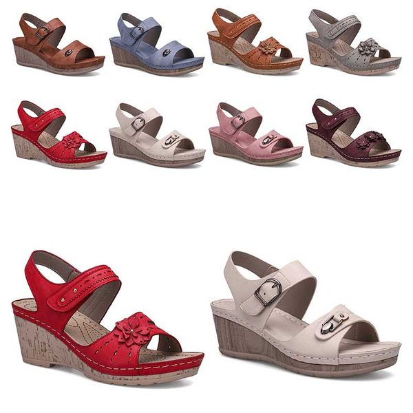 two womens sandals pumps summer wedge heels leather open toes slip on good quality casual home size 36-41, Black
two womens sandals pumps summer wedge heels leather open toes slip on good quality casual home size 36-41, Black