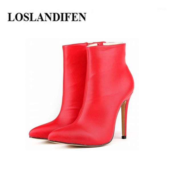 loslandifen shoes women thin high heel 11cm pointed toe ankle zipper boots for women spring matte red black white shoes 7694yg1
loslandifen shoes women thin high heel 11cm pointed toe ankle zipper boots for women spring matte red black white shoes 7694yg1