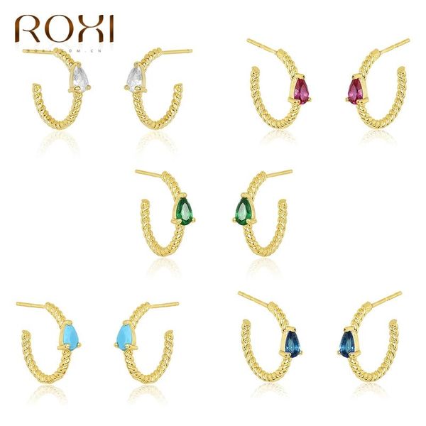 stud roxi twist colorful teardrop crystals earrings for women jewelry unusual piercing 925 sterling silver pendientes, Golden;silver
stud roxi twist colorful teardrop crystals earrings for women jewelry unusual piercing 925 sterling silver pendientes, Golden;silver