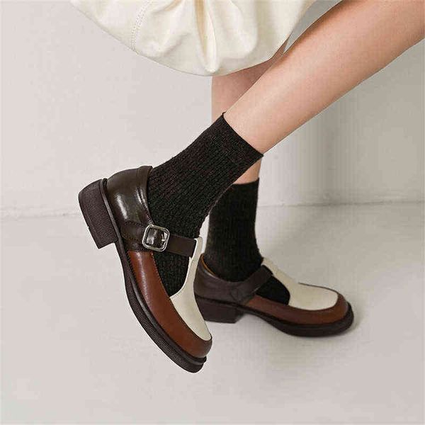 dress shoes spring/summer split leather woman round toe pumps mixed colors zapatos de mujer for women mary jane 220303, Black
dress shoes spring/summer split leather woman round toe pumps mixed colors zapatos de mujer for women mary jane 220303, Black