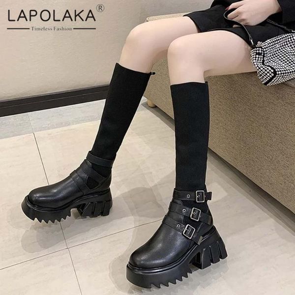 lapolaka 2021 brand new sock boots women shoes platform skidproof dropshop buckle elastic band stretch boot ladies shoes, Black
lapolaka 2021 brand new sock boots women shoes platform skidproof dropshop buckle elastic band stretch boot ladies shoes, Black