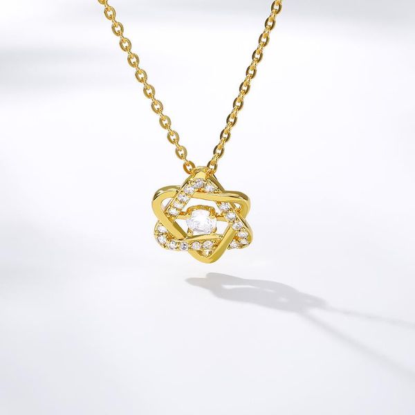 new selling star shape cubic zircon pendant necklace female collarbone chain short simple pentagram pendant for women wholes, Silver
new selling star shape cubic zircon pendant necklace female collarbone chain short simple pentagram pendant for women wholes, Silver