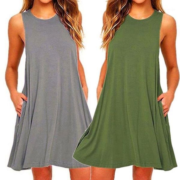 2020 women's summer casual swing t-shirt dresses beach cover up with pockets plus size loose t-shirt dress1, White;black
2020 women's summer casual swing t-shirt dresses beach cover up with pockets plus size loose t-shirt dress1, White;black
