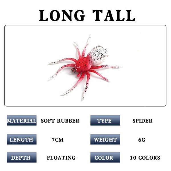 gobygo 1 pcs spider soft bait 7cm 6g sile bait artificial soft bait lures less fishing lures realisti jllhtj
gobygo 1 pcs spider soft bait 7cm 6g sile bait artificial soft bait lures less fishing lures realisti jllhtj