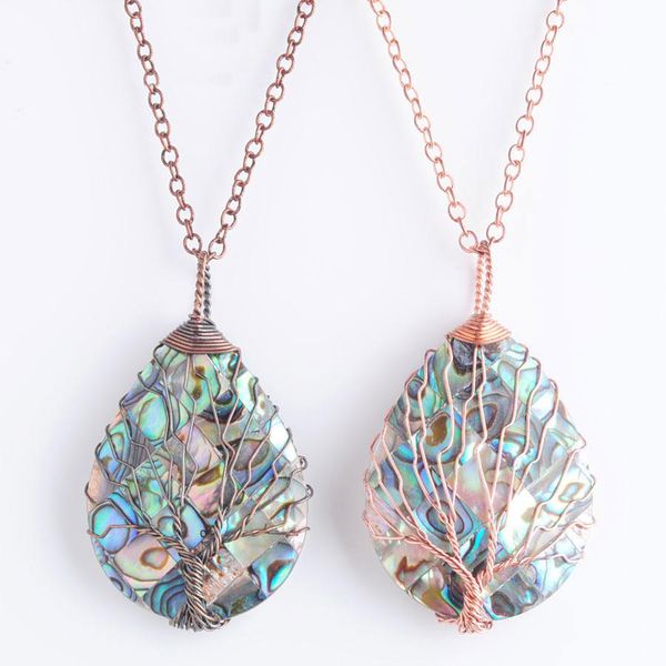 tree of life wire wrap water drop bead necklace & pendant natural abalone shell jewelry chain 18inches, Silver
tree of life wire wrap water drop bead necklace & pendant natural abalone shell jewelry chain 18inches, Silver