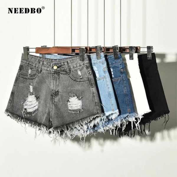 women's shorts needbo jeans summer short for women 2021 denim high waist casual femme vintage hole pants ladies1, White;black
women's shorts needbo jeans summer short for women 2021 denim high waist casual femme vintage hole pants ladies1, White;black