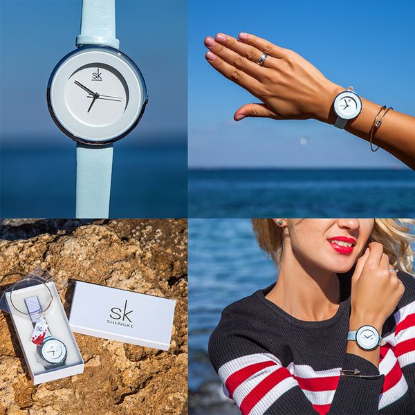 shengke new skyblue leather strap buckle women watches 38 mm big brand simple dial quartz luxury ladies watch reloj mujer 201204, Slivery;brown
shengke new skyblue leather strap buckle women watches 38 mm big brand simple dial quartz luxury ladies watch reloj mujer 201204, Slivery;brown