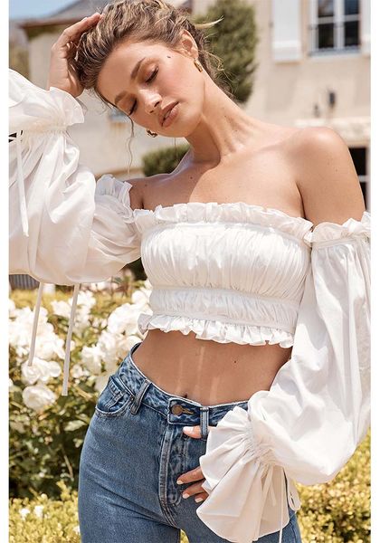 women women off-the-shoulder famale coat fashion flared sleeve versatile aural edge one-line collar summer 2020 new, White
women women off-the-shoulder famale coat fashion flared sleeve versatile aural edge one-line collar summer 2020 new, White
