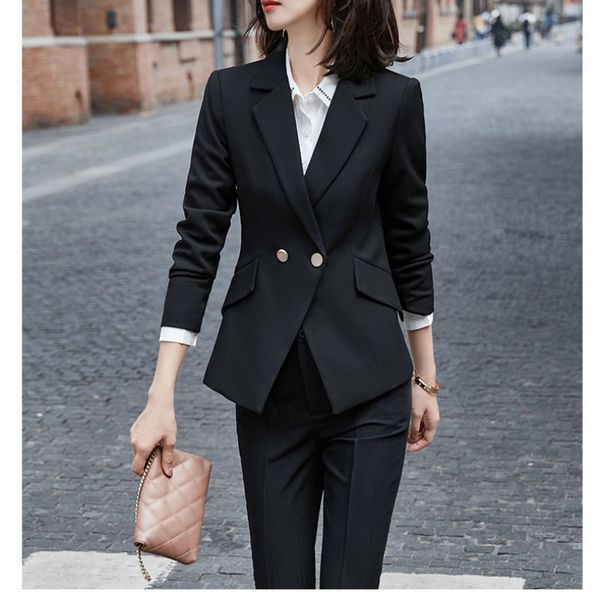 2 piece set women suit blazer and pants office lady wear pink black long sleeve plus size jacket with pocket 2021 spring fashion q1215, White
2 piece set women suit blazer and pants office lady wear pink black long sleeve plus size jacket with pocket 2021 spring fashion q1215, White