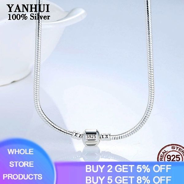 fine 925 silver snake chain 2020 necklace with certificate fit original beads charms pendants diy jewelry gift
fine 925 silver snake chain 2020 necklace with certificate fit original beads charms pendants diy jewelry gift