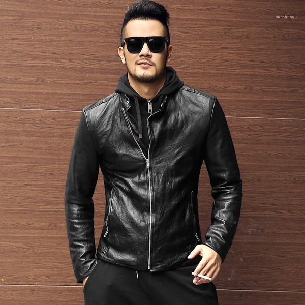 autumn and winter 2019 new sheep leather men's short fit leather locomotive jacket l10161, Black
autumn and winter 2019 new sheep leather men's short fit leather locomotive jacket l10161, Black