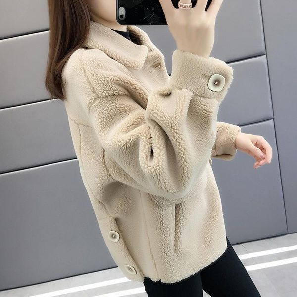 women's fur & faux winter coat women warm lambswool plush coats korea fahion female outerwear clothing ladies cardigans long short jack, Black
women's fur & faux winter coat women warm lambswool plush coats korea fahion female outerwear clothing ladies cardigans long short jack, Black