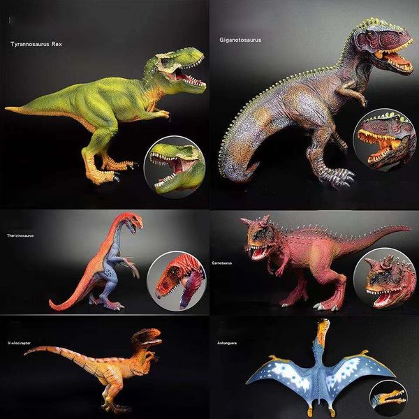 6 carnivorous simulation dinosaur models tyrannosaurus rex, tyrannosaurus rex, anhanguera, oxosaurus, giganotosaurus, ike velocirap 6 pieces
6 carnivorous simulation dinosaur models tyrannosaurus rex, tyrannosaurus rex, anhanguera, oxosaurus, giganotosaurus, ike velocirap 6 pieces