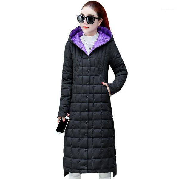 women's down & parkas women's x-long jacket winter hooded woman 2021 office ladies outwear solid single breasted thick long coat h, Black
women's down & parkas women's x-long jacket winter hooded woman 2021 office ladies outwear solid single breasted thick long coat h, Black