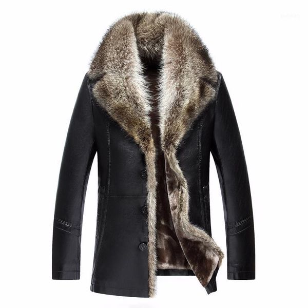 men's fur & faux 2021 winter long plus size leer jas mannen thick big collar veste cuir hiver homme1, Black
men's fur & faux 2021 winter long plus size leer jas mannen thick big collar veste cuir hiver homme1, Black