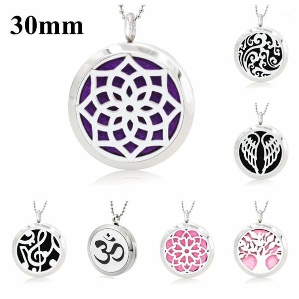 lotus flower pendant 30mm 316l stainless steel perfume aroma essential oil perfume diffuser locket with 5pads fit necklace1, Silver 
lotus flower pendant 30mm 316l stainless steel perfume aroma essential oil perfume diffuser locket with 5pads fit necklace1, Silver