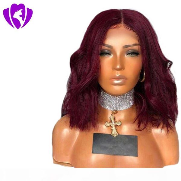 middle part glueless burgundy color lace front bob wig with baby hair heat resistant short synthetic wigs for women, Black
middle part glueless burgundy color lace front bob wig with baby hair heat resistant short synthetic wigs for women, Black