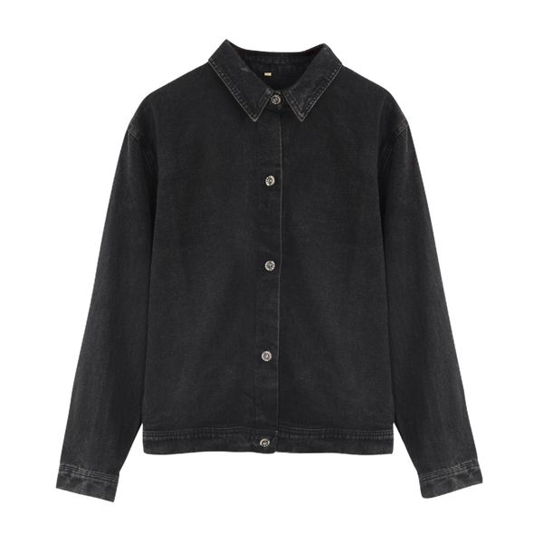 women's denim jacket jeans coats winter bohemian cropped clothes fashion long sleeve female plus size vintage ladies clothing q1217, Black
women's denim jacket jeans coats winter bohemian cropped clothes fashion long sleeve female plus size vintage ladies clothing q1217, Black