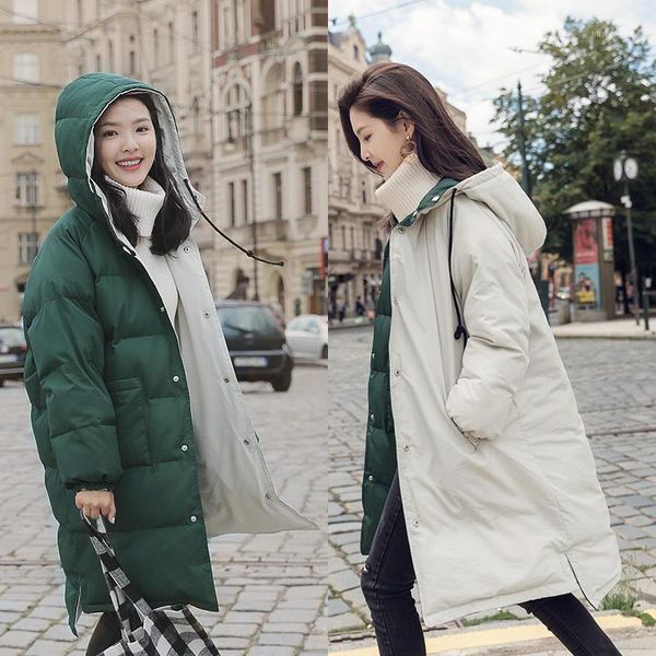 winter down jacket parka women 2021 new warm down cotton coat double-sided wear long winter cotton hooded outwear women overcoat1, Black
winter down jacket parka women 2021 new warm down cotton coat double-sided wear long winter cotton hooded outwear women overcoat1, Black