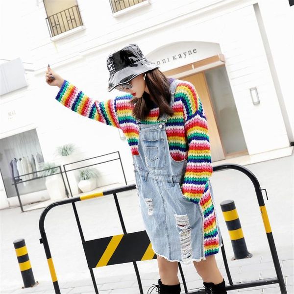 2018 fashion denim patchwork sweater dress high street faux 2pcs holes knitted dress large size casual loose dresses1, Black;gray
2018 fashion denim patchwork sweater dress high street faux 2pcs holes knitted dress large size casual loose dresses1, Black;gray