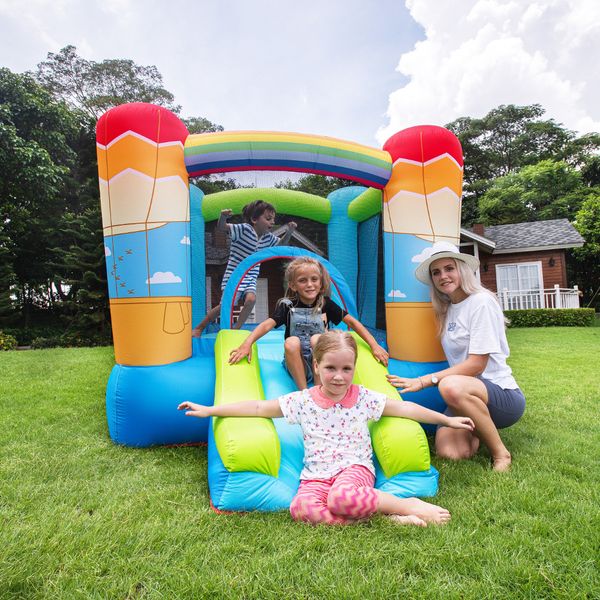 inflatable rainbow house trampoline bouncy castle bounce house inflatable kids jumper jump with blower rainbow jumping castle for home use
inflatable rainbow house trampoline bouncy castle bounce house inflatable kids jumper jump with blower rainbow jumping castle for home use
