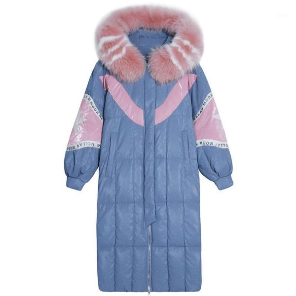 overcoat winter coat women pu patchwork 2019 new down cotton padded clothes coloured big fur collar casual long parka f4341, Black
overcoat winter coat women pu patchwork 2019 new down cotton padded clothes coloured big fur collar casual long parka f4341, Black