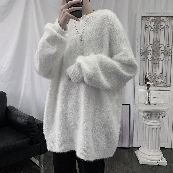men's sweaters casual loose man korean style fashion winter pullover oversized long sleeve pull hiver clothing db60my, White;black
men's sweaters casual loose man korean style fashion winter pullover oversized long sleeve pull hiver clothing db60my, White;black