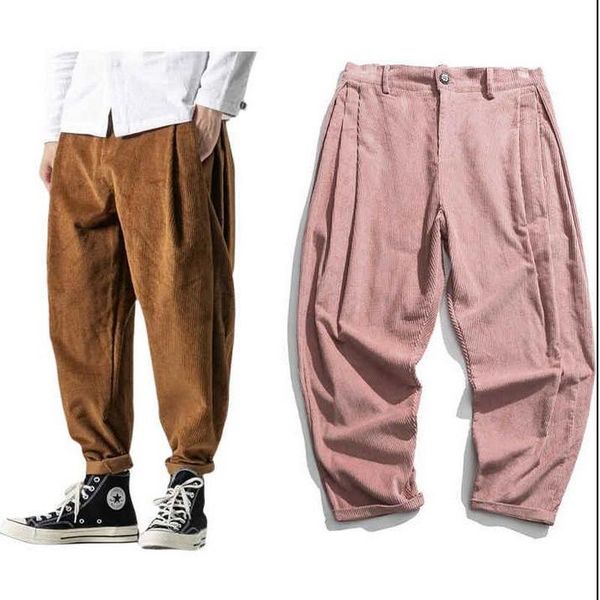 men's pants men corduroy harem sweatpants male loose oversize baggy trendy feet, Black
men's pants men corduroy harem sweatpants male loose oversize baggy trendy feet, Black
